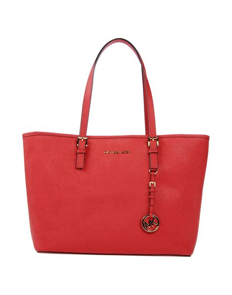 red michael kors purse small|Michael Kors red tote bag.